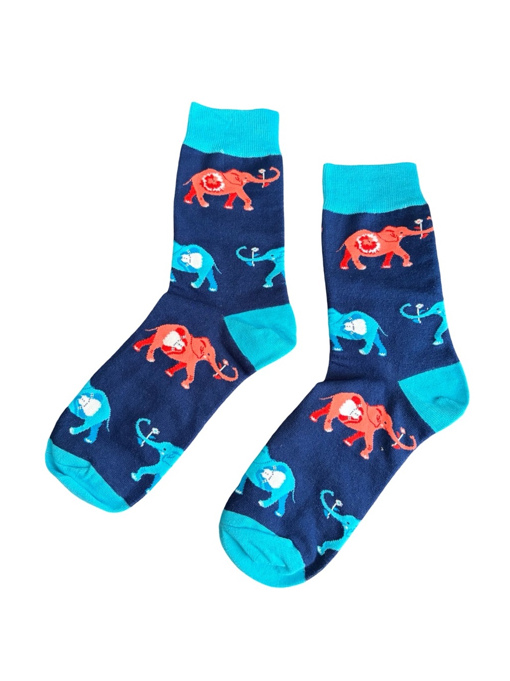 Blue Elephant Novelty Socks Womens Size 8-12